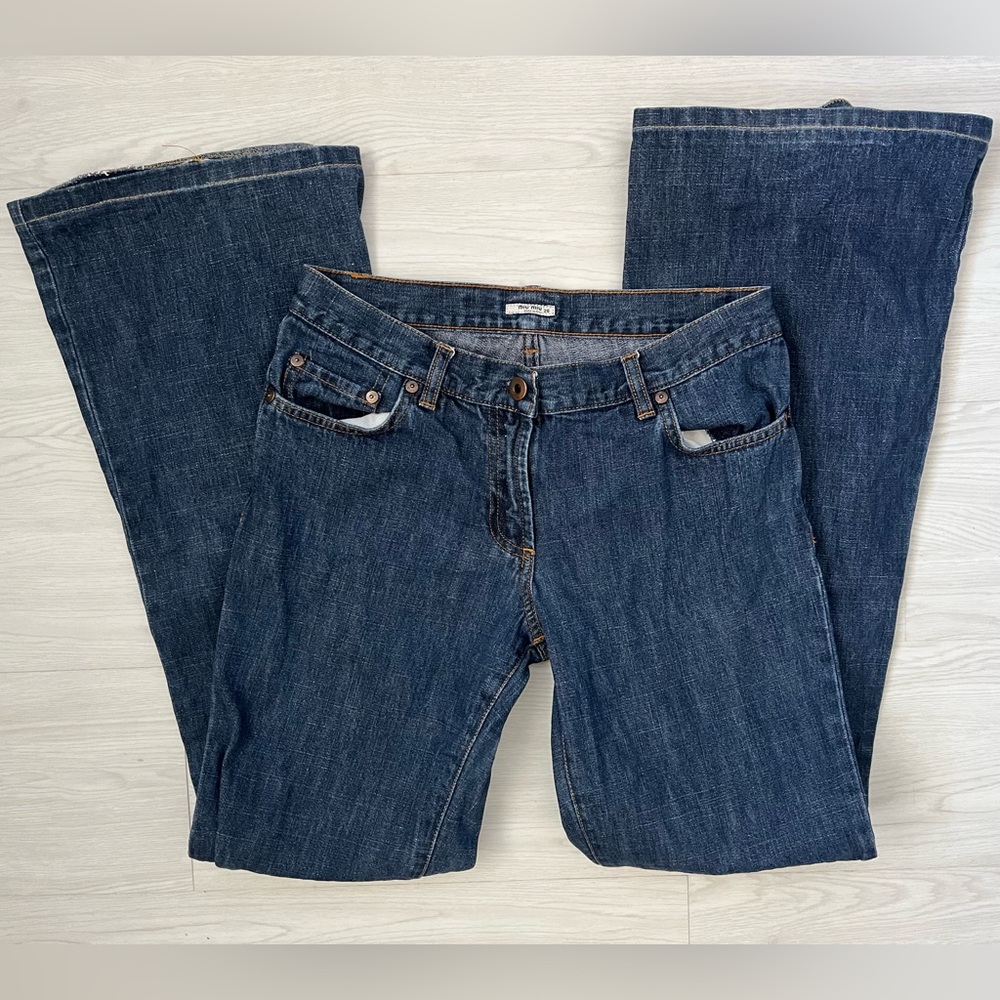 Miu Miu Flare dark denim jeans size 28 Women